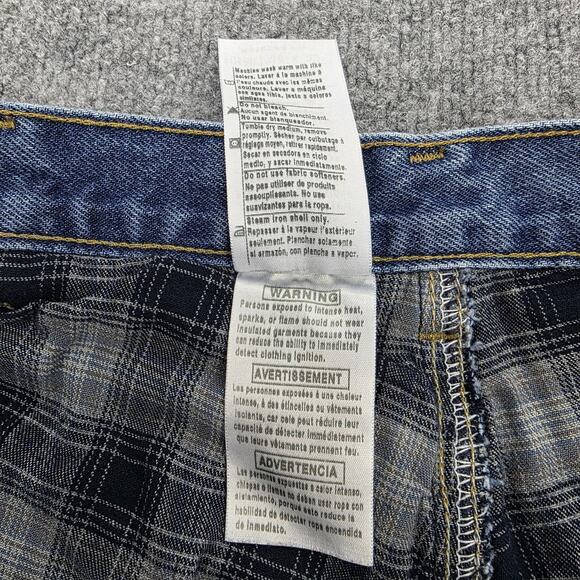 Carhartt Jeans Mens 36x32 Blue Flannel Lined Relaxed Fit B172 DST Denim Workwear - Picture 16 of 16